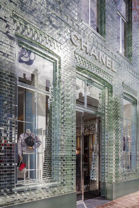 chanel building amsterdam|Glass bricks make facade of Chanel Store in .